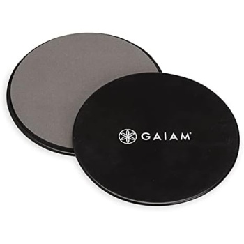 Gaiam Core Sliding Discs - Dual Sided Workout Sliders for Carpet & Hardwood
