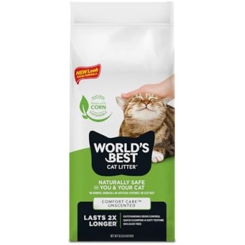WORLD'S BEST CAT LITTER Comfort Care Unscented, 32-Pounds - Natural Ingredients