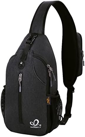 WATERFLY Sling Bag Sling Backpack Crossbody Bag Hiking Daypack