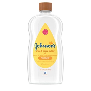 Johnson's Baby Oil, Mineral Oil Enriched with Shea & Cocoa Butter