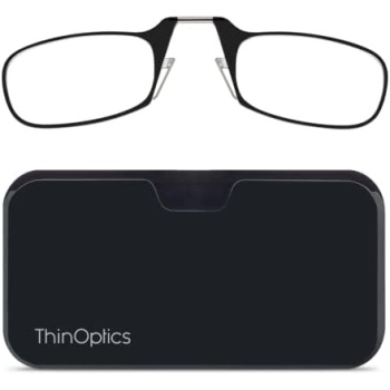 ThinOptics Universal Pod Case + Rectangular Reading Glasses