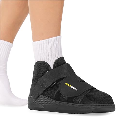 BraceAbility Closed Toe Medical Walking Shoe - Lightweight Broken Toe Cast Boot