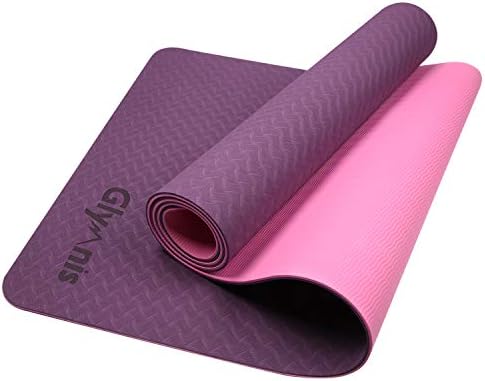 Glymnis Yoga Mat Exercise Mat Thick Non Slip Pilates Mat, Anti Tear Durable