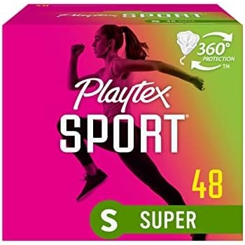 Playtex Sport Tampons, Super Absorbency, Fragrance-Free - 48ct