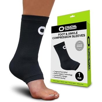Ankle Brace Compression Support Sleeve (1 Pair) - BEST Ankle Compression Socks