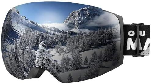 OutdoorMaster Ski Goggles PRO - Frameless, Interchangeable Lens Snow Goggles