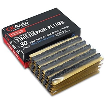 CKAuto 30pcs 4" Black Tire Repair Strings, Automotive Tool Tire Repair Plugs