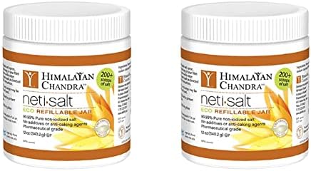 Himalayan Chandra Neti Pot Salt Jar, 12 oz (Pack of 2)