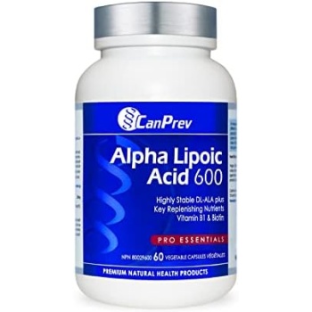 CanPrev Alpha Lipoic Acid 600 | 60 v-caps l With Key Replenishing Nutrients B1