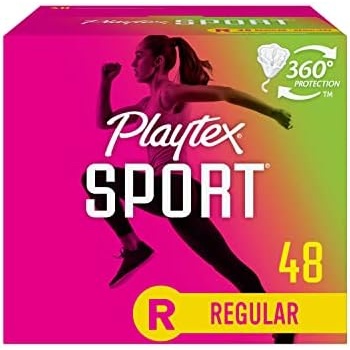 Playtex Sport Tampons, Regular Absorbency, Fragrance-Free - 48ct