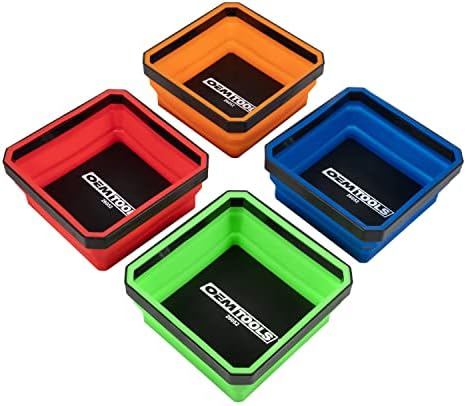 OEMTOOLS 26052 Magnetic Foldable Tray, 4 Pack Collapsible Bowl Set