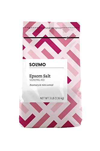 Amazon Brand - Solimo Epsom Salt Soaking Aid, Rosemary & Mint Scent