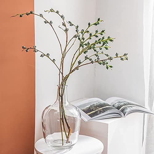 HEWEGO Clear Large Glass Vase,Balloon Glass Jug Vase for Farmhouse