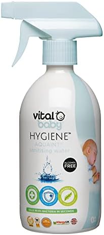 Vital Baby Hygiene AQUAINT Sanitising Water - Kills 99.9% of Germs - Baby Safe