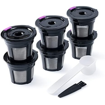 Reusable K Cups, 6 Pack Universal Fit Reusable Coffee Filters with Food Grade