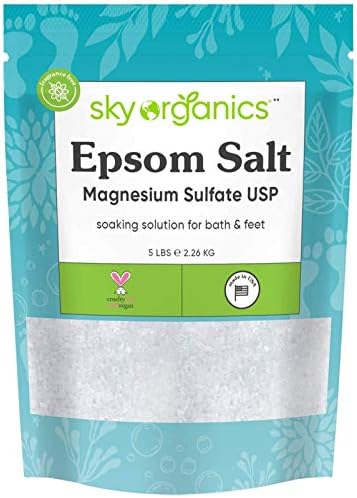 Sky Organics Epsom Salt - 100% Pure Magnesium Sulfate, USP Grade, Kosher