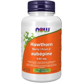 NOW Supplements Hawthorn Berry 540mg Capsules, 100 Count