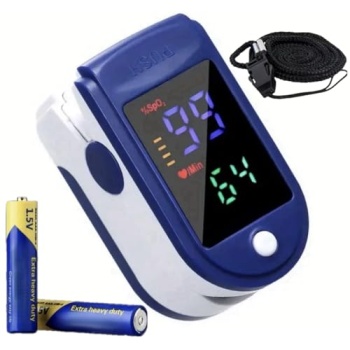 Finger Pulse Oximeter Larger Display Blood Oxygen Monitor with Batteries