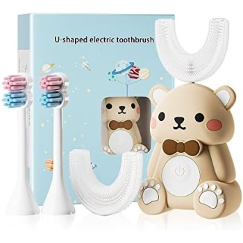 cabaro Kids Electric U-Shaped Toothbrush, 4 Brush Head Electric Toddler