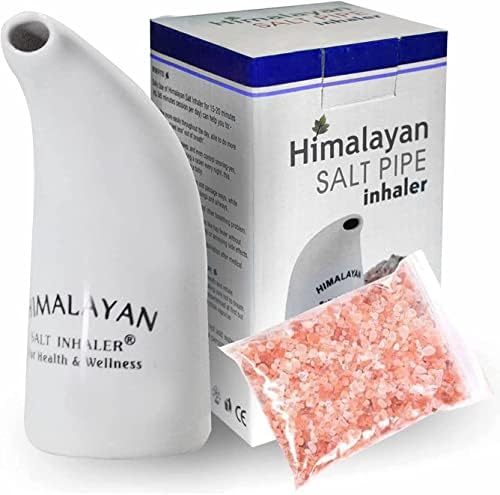 PROFIRST Salt Inhaler Pipe Ceramic Filled with 100% Natural Himalayan Pink Salt