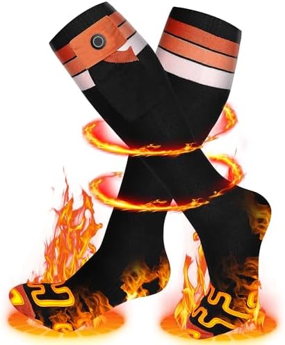 LATITOP Heated Socks for Men Women, 7.4V 22.2WH Rechargeable Battery Electric