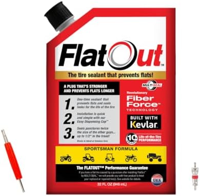 Flat Out Off Road Tire Sealant, Sportsman Formula with Valve Core Tool