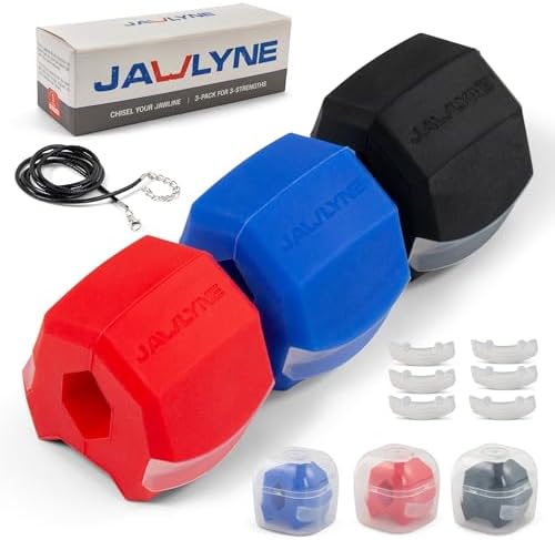Jawlyne - Jaw Exerciser 3 Pack with 3 Strengths - Jawline Toner & Exerciser