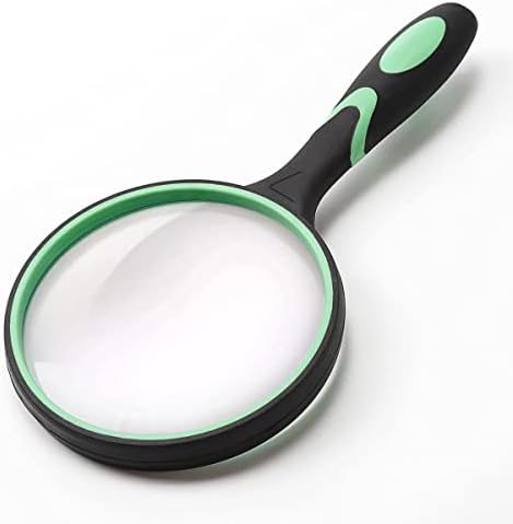 Large Magnifying Glass 10X Handheld Reading Magnifier for Seniors & Kids