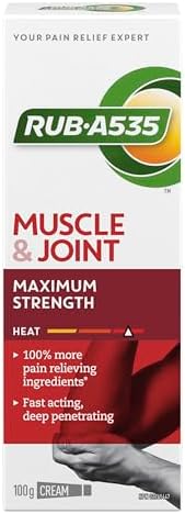 RUB A535 Muscle & Joint Heat Cream, Deep Penetrating Pain Relief, Maximum