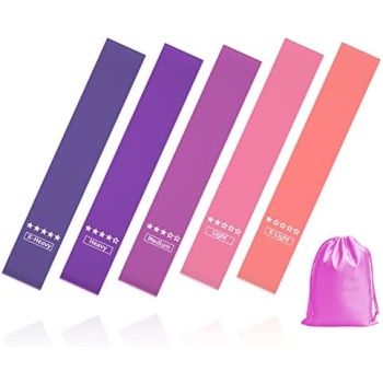 AITUSI Resistance Bands, Exercise Workout Loop Bands for Legs Arms, 5 Set of