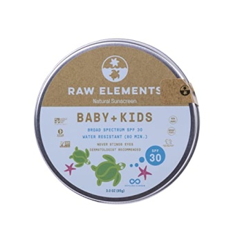 Raw Elements Baby + Kids SPF 30 Organic Sunscreen Lotion Non-Nano Zinc Oxide