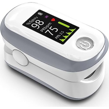 Fingertip Pulse Oximeter with Memory, TFT-OLED 4 Color Large Screen Blood Oxygen