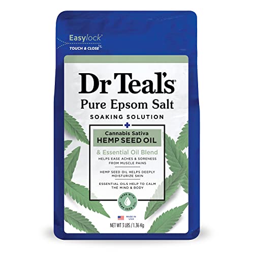 Dr Teal's Pure Epsom Salt Soak, Cannabis Sativa Hemp Seed Oil