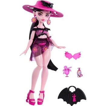 Monster High Scare-adise Island Draculaura Doll with Swimsuit, Sarong and Beach