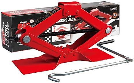 BIG RED T10152 Torin Steel Scissor Lift Jack Car Kit, 1.5 Ton (3,000 lb)