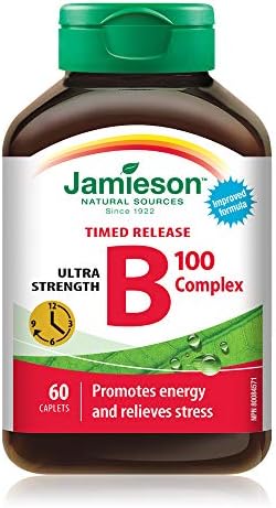 Jamieson B100 Complex Ultra Strength Timed Release - 60 Caplets, Non-GMO