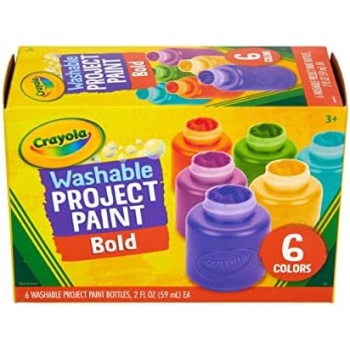 Crayola Washable Kids Paint, Assorted Bold Colors, Painting Supplies, 6 Count