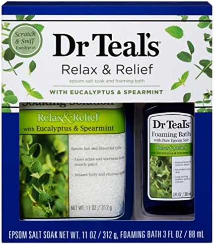 Dr Teal's Eucalyptus Epsom Salt & Foaming Bath Oil Sampler Gift Set
