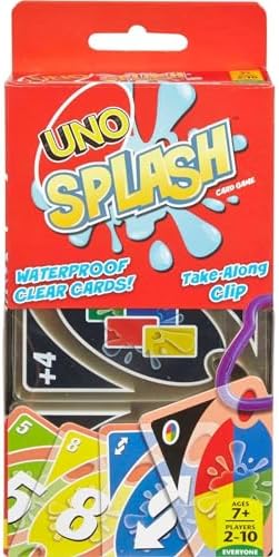 Mattel Games ​UNO Splash Card Game for Outdoor Camping, Travel and Family Night