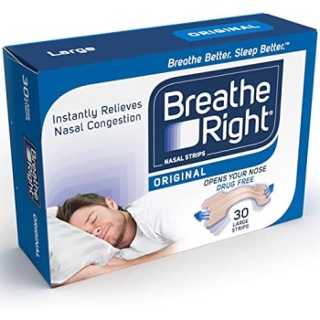 Breathe Right Nasal Strips Original Large 30s | Instantly Relieves Nasal