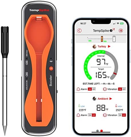 ThermoPro TempSpike 500FT Truly Wireless Meat Thermometer, Bluetooth Meat