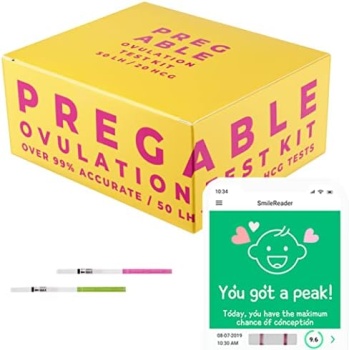 Combo Kit of 50 Ovulation Tests and 20 Pregnancy Tests, OPKs, HPTs