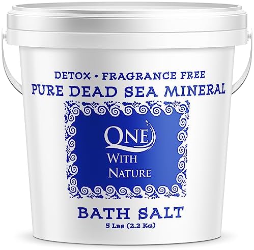 Dead Sea Mineral Bath Salt 5 Lb. Fragrance Free, 100% pure, Magnesium