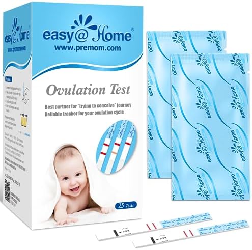 Easy@Home 25 x Ovulation Test Strips, Ovulation Predictor Kit, Powered