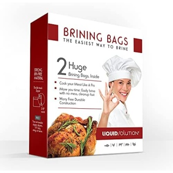Turkey Brining Bags Set of 2 - Extra Large Holds up to 38lb - 25.5 x 21.5 inches