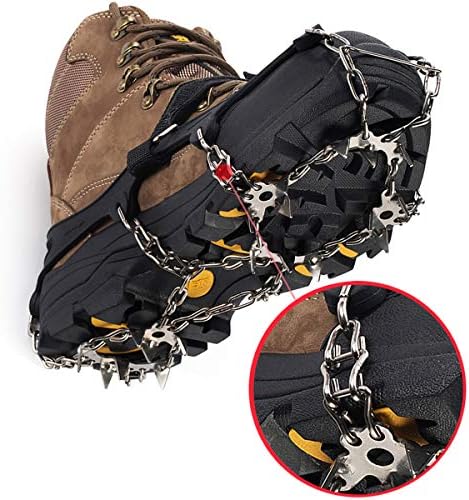 Upgraded Version of Walk Traction Ice Cleat Spikes Crampons,True Stainless Steel Spikes