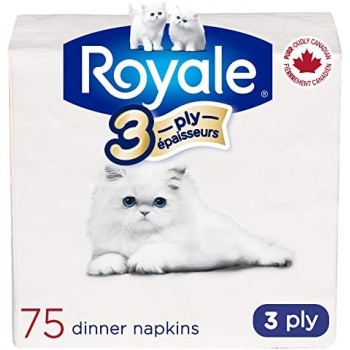 Royale, Dinner Napkins, 3 ply, 75 Paper Napkins (63435-73017-5)