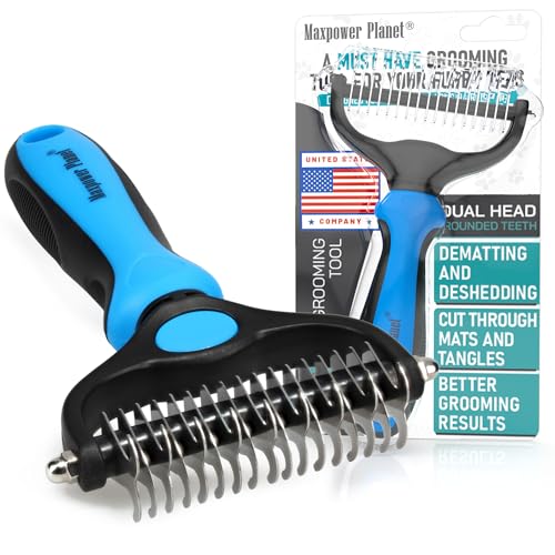 Maxpower Planet Pet Grooming Brush - Double Sided Shedding
