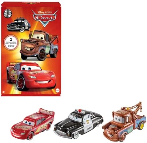 Mattel Disney and Pixar Cars Toys, Radiator Springs 3-Pack of Die-cast Toy Cars