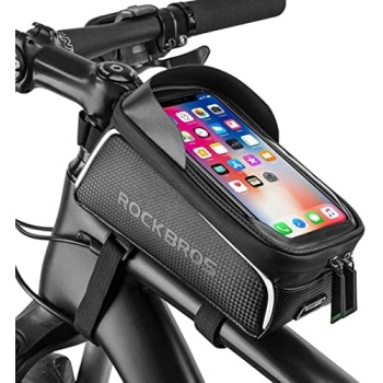 ROCKBROS Bike Phone Frame Bag Bike Phone Mount Bag Bike Accessories Waterproof Top Tube